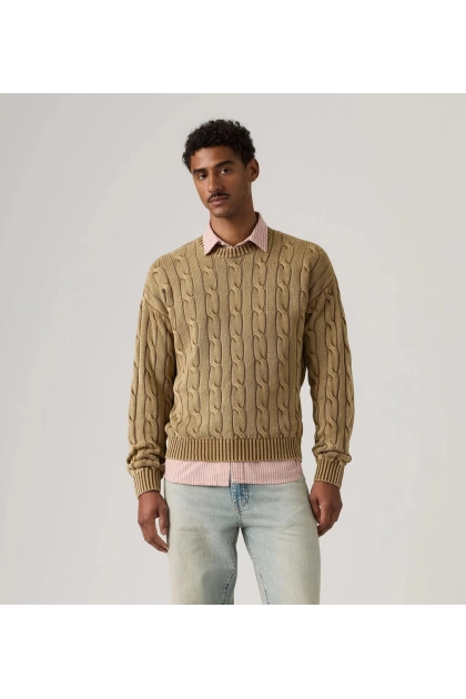 Suéter Levis Carmel Cable Crew Marrom Produto Suéter Levis Carmel Cable Crew Marrom