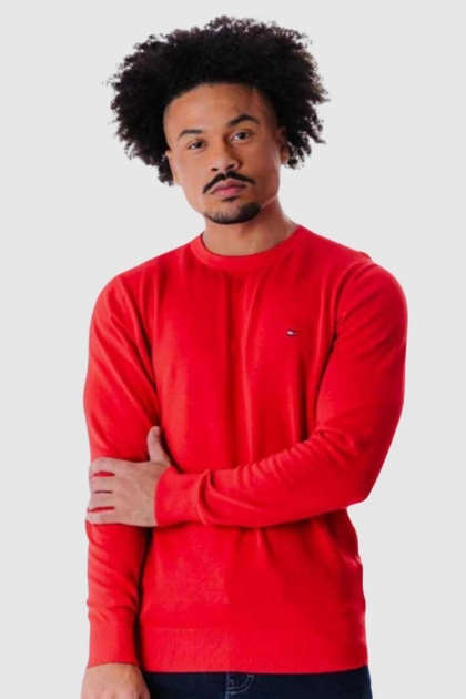 Suéter Tommy Hilfiger Masculino Vermelho Produto Suéter Tommy Hilfiger Masculino Vermelho