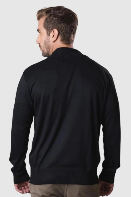 Suéter Crocker Tricô com Zíper Inteiro Masculino Preto Produto Suéter Crocker Tricô com Zíper Inteiro Masculino Preto