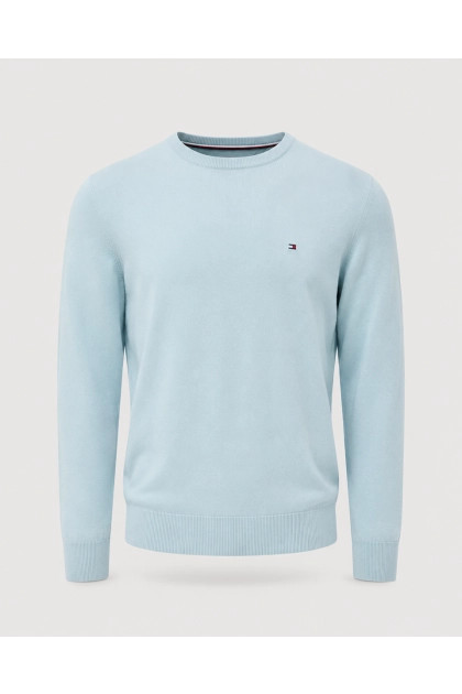 Suéter Tommy Hilfiger Clássico Gola C Azul Bebê Produto Suéter Tommy Hilfiger Clássico Gola C Azul Bebê