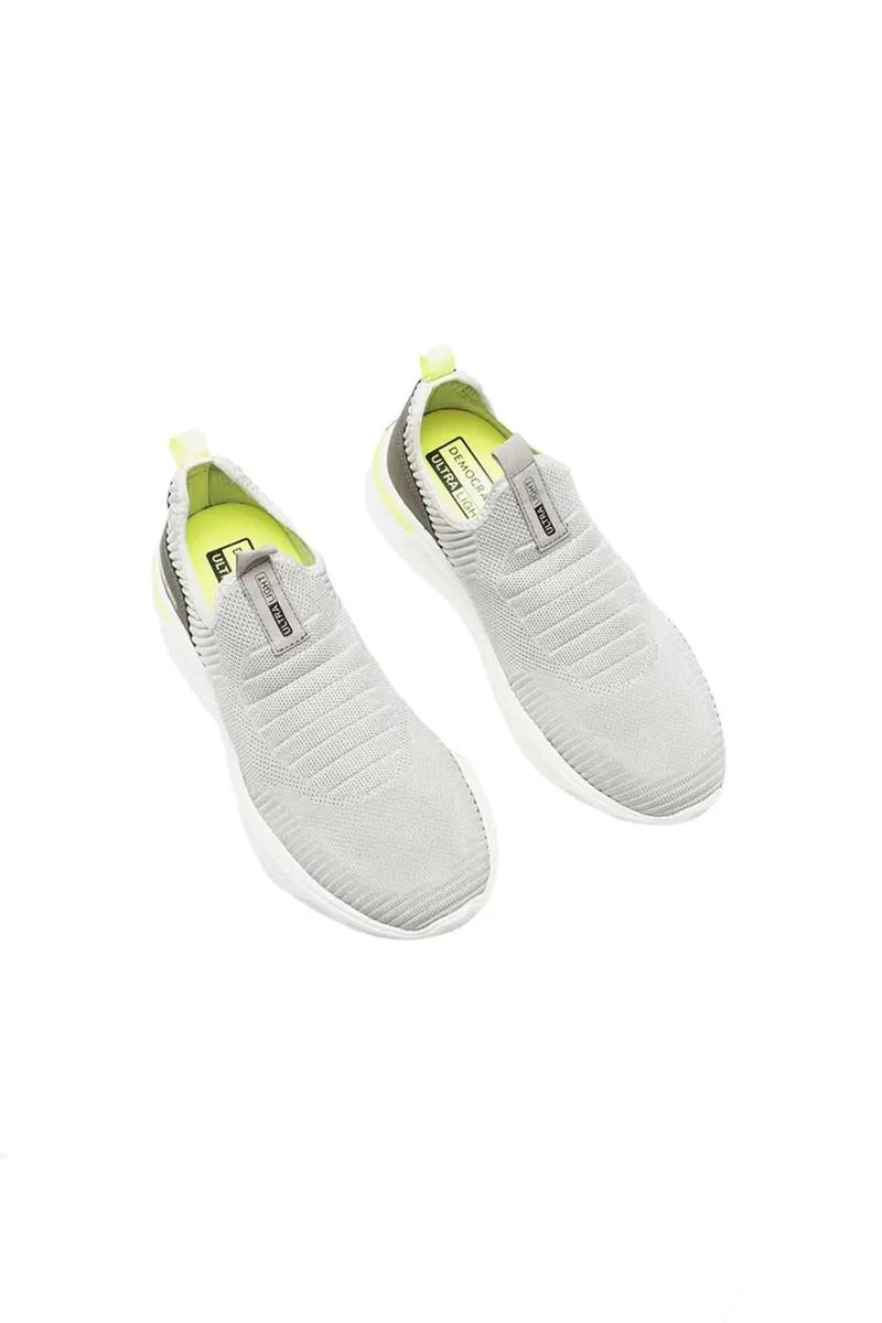 Tênis Democrata Casual Slip Knit Masculino Branco