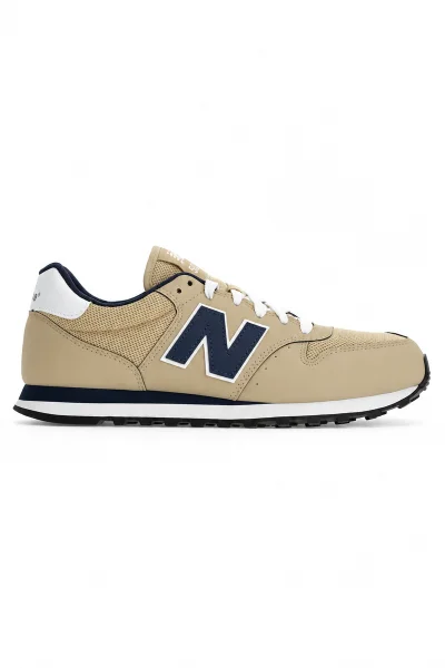 Tênis Masculino New Balance 500 Begê e Marinho Produto Tênis Masculino New Balance 500 Begê e Marinho