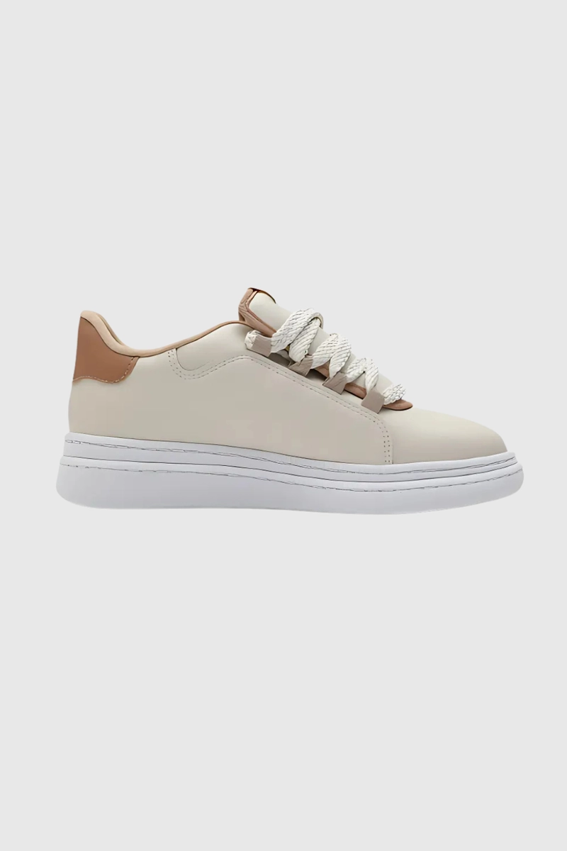 Produto - Tênis Moleca Casual Feminino Branco Off, Nude e Bege