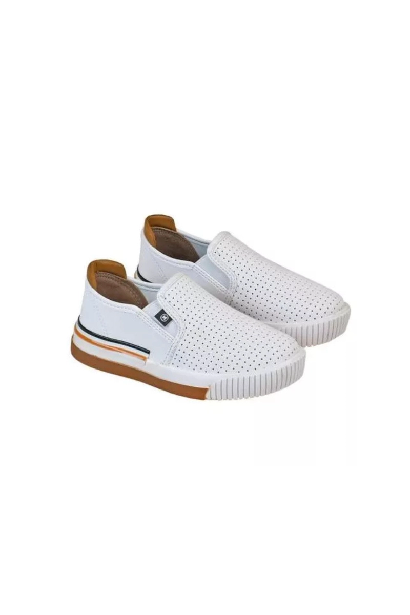 Tênis Molekinho Velcro Infantil Masculino Branco