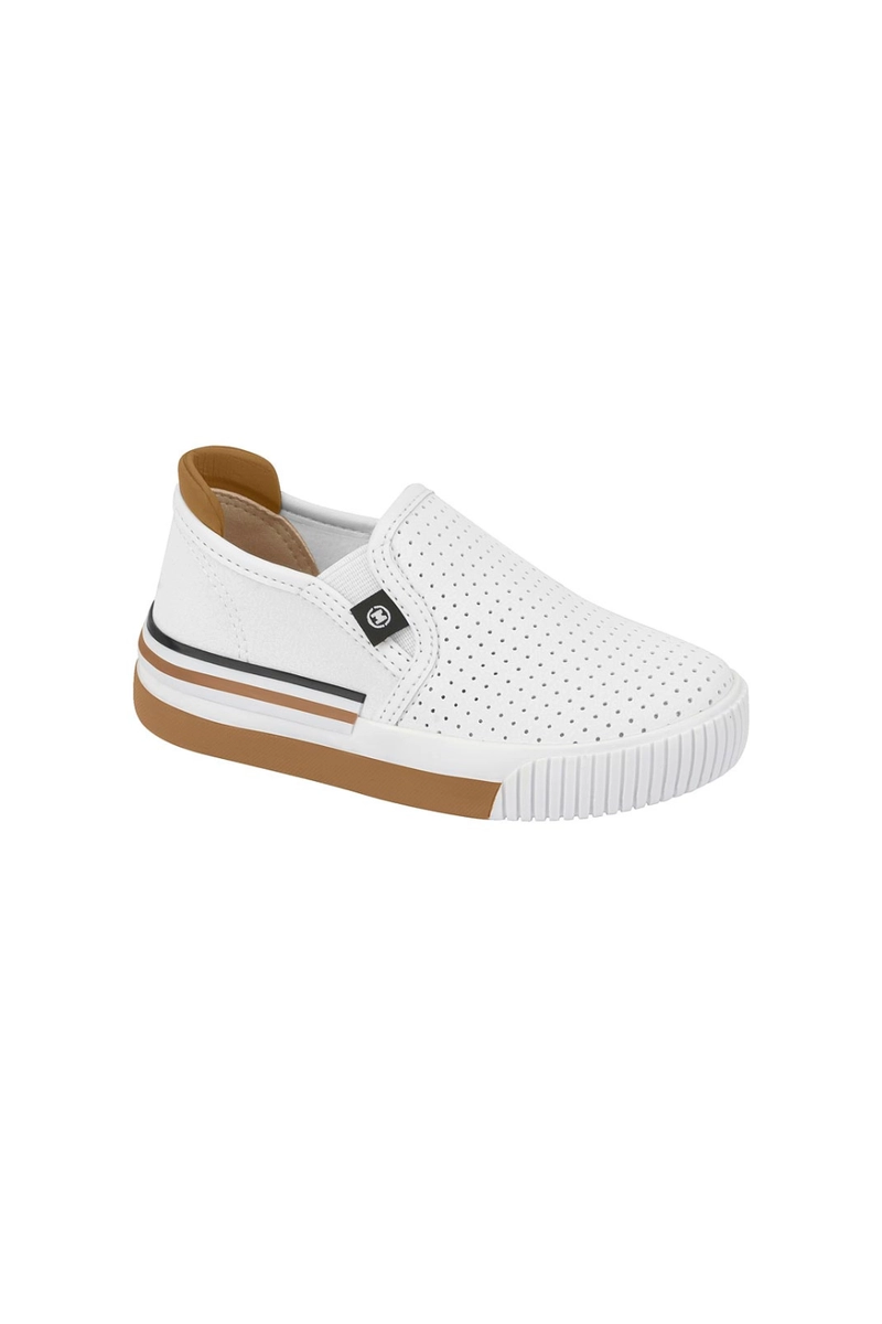 Tênis Molekinho Velcro Infantil Masculino Branco