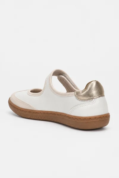 Tênis Sapatilha Feminino Via Marte Dourado Off white Produto Tênis Sapatilha Feminino Via Marte Dourado Off white