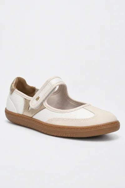 Tênis Sapatilha Feminino Via Marte Dourado Off white Produto Tênis Sapatilha Feminino Via Marte Dourado Off white