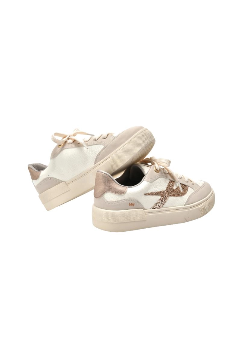 Tênis Via Marte Casual Glitter Star Gold Feminino Bege Gold Produto Tênis Via Marte Casual Glitter Star Gold Feminino Bege Gold