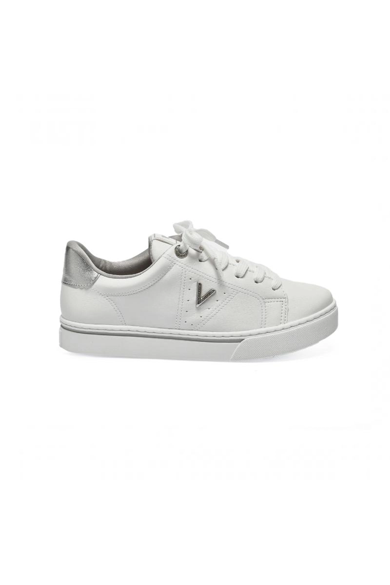 Tênis Via Marte Casual Metais Feminino Branco com Prata
