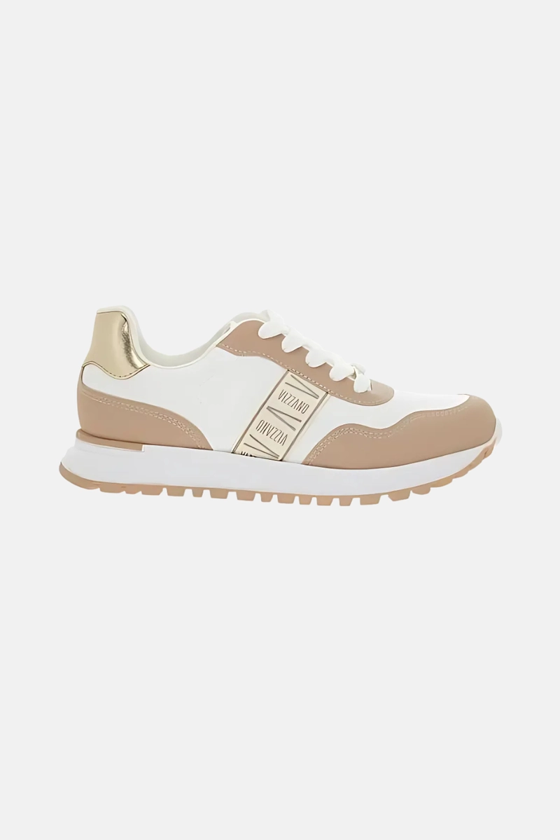Produto - Tênis Vizzano Casual Feminino Branco e Bege