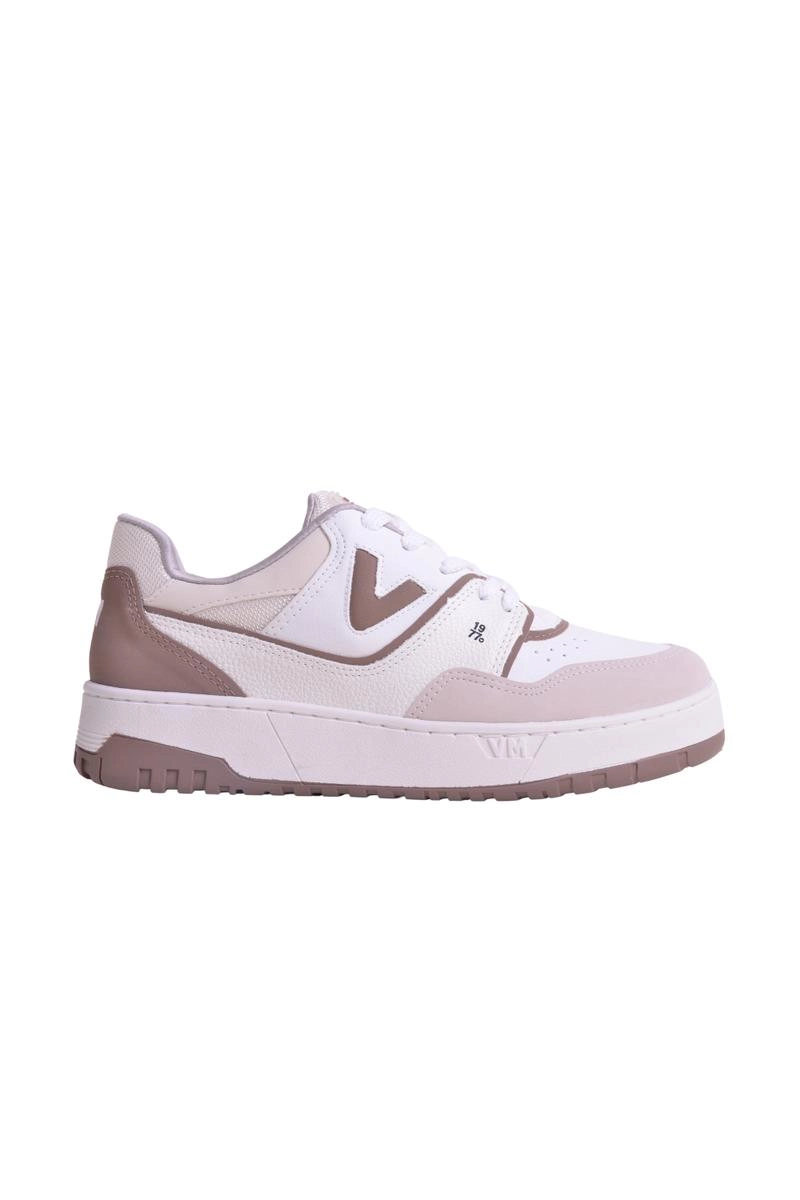 Tenis Via Marte Casual Bicolor V Feminino Branco e Marrom