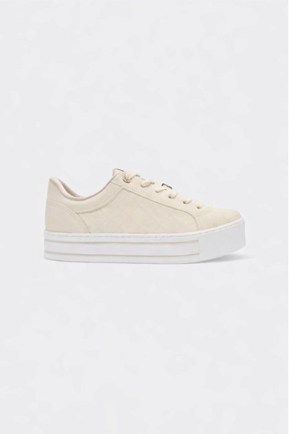 Produto Tênis Via Marte Casual Plataforma Feminino Marfim