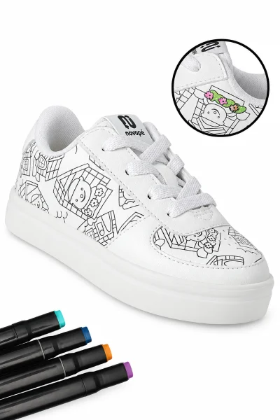 Tênis Infantil Novopé Cute Colors Branco Produto Tênis Infantil Novopé Cute Colors Branco