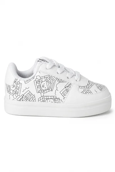 Tênis Infantil Novopé Cute Colors Branco Produto Tênis Infantil Novopé Cute Colors Branco