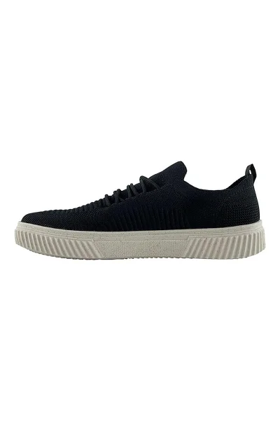 Produto Tênis Masculino Casual Knit Confort Preto