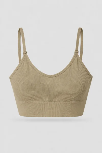 Top Feminino de alcinha com Bojo Sea Brazil Caqui Produto Top Feminino de alcinha com Bojo Sea Brazil Caqui