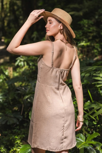 Produto Vestido Gabip Linho Curto Feminino 
