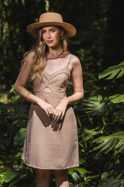Produto Vestido Gabip Linho Curto Feminino 