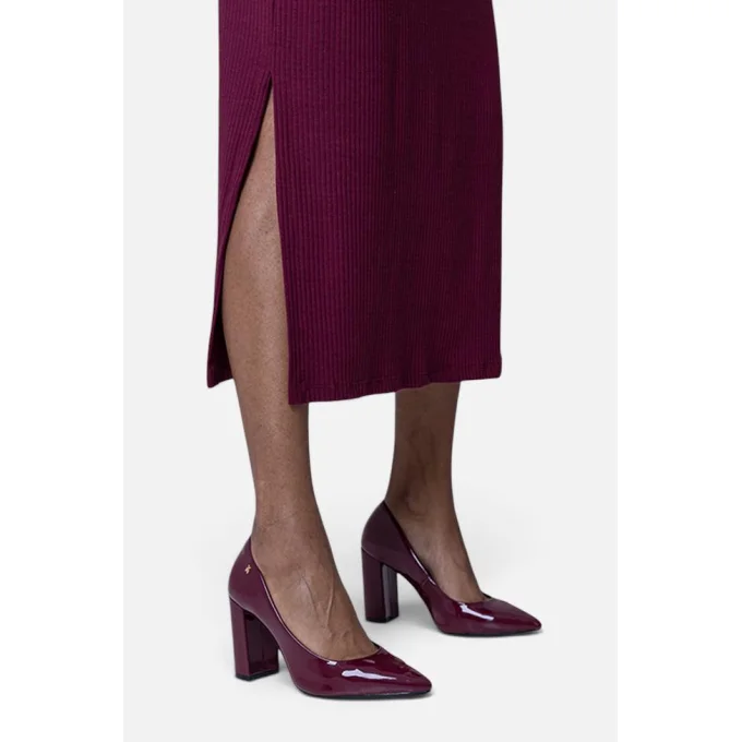 Vestido Feminino Manga Longa Canelado Midi Gabip Produto Vestido Feminino Manga Longa Canelado Midi Gabip