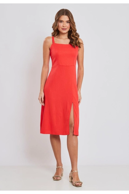 Vestido Aishty Curto Sem Manga Feminino Coral Produto Vestido Aishty Curto Sem Manga Feminino Coral