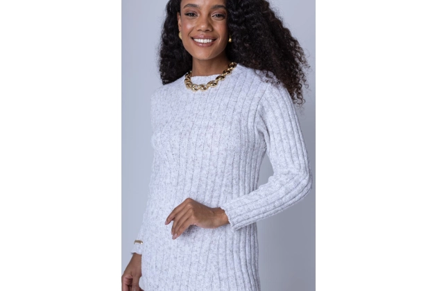 Vestido Feminino Midi Canelado Tricot Gabip Produto Vestido Feminino Midi Canelado Tricot Gabip