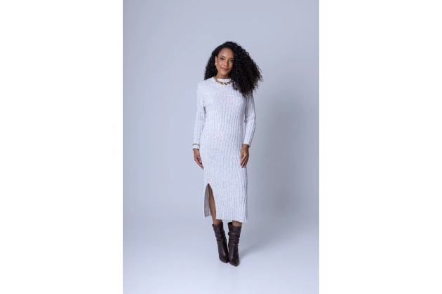 Vestido Feminino Midi Canelado Tricot Gabip Produto Vestido Feminino Midi Canelado Tricot Gabip