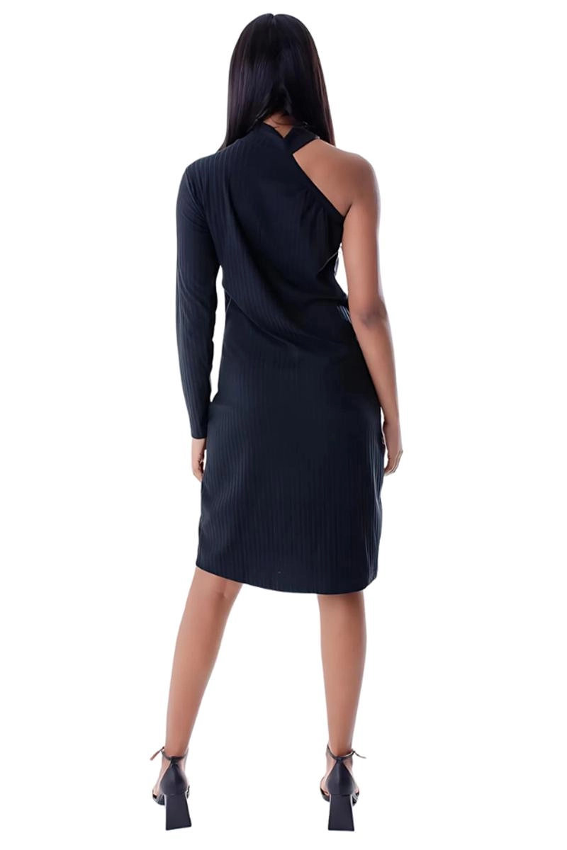  Vestido Gabip Canelado Feminino Preto