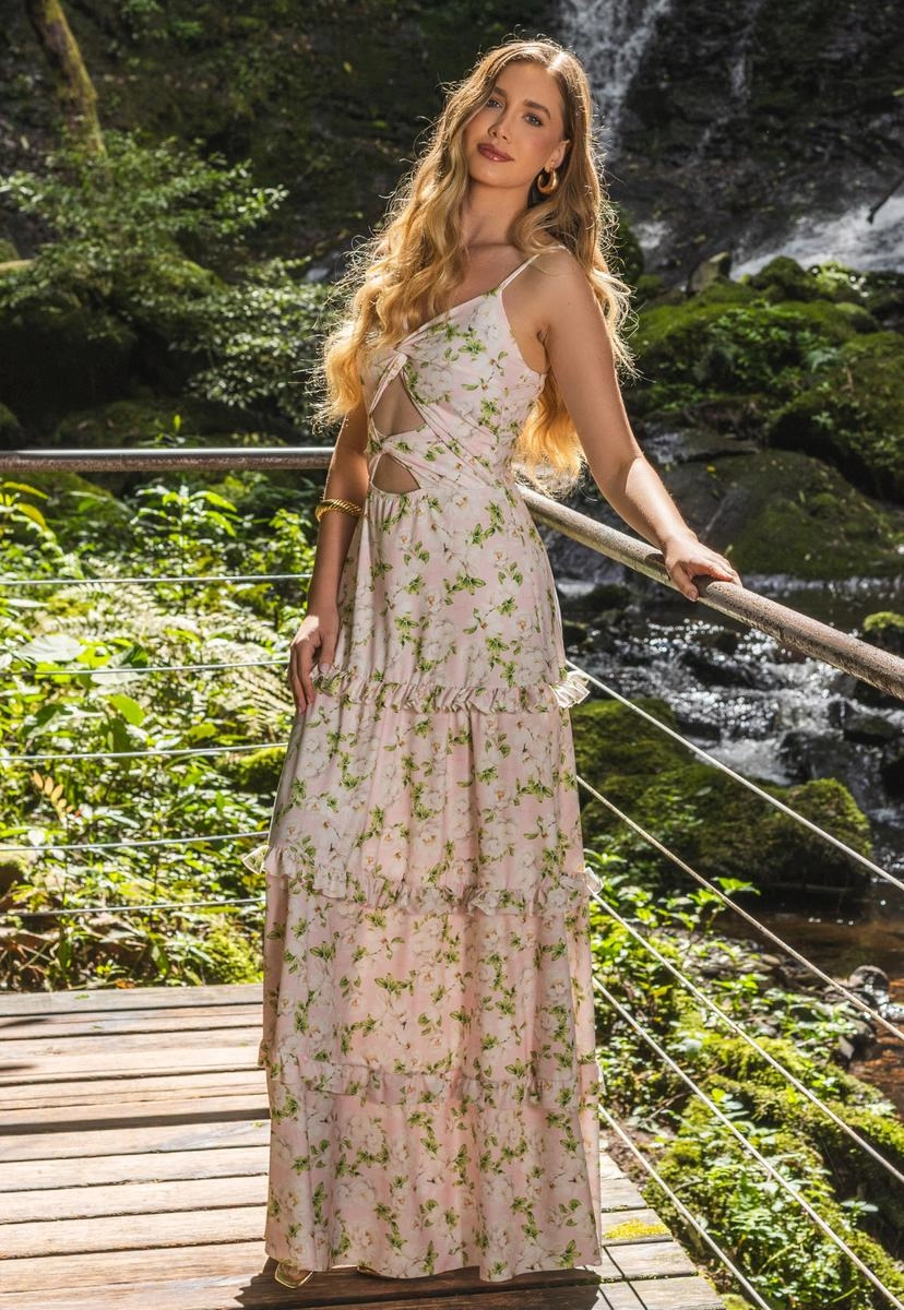 Produto - Vestido Gabip Longo Floral Feminino 