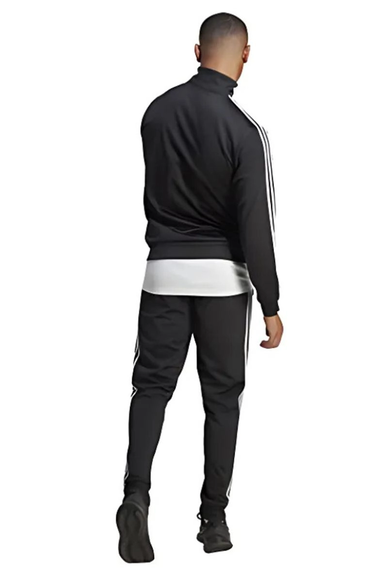 Abrigo Adidas 3 Listras Masculino Preto Abrigo Adidas 3 Listras Masculino Preto