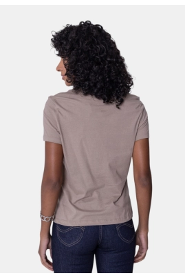 Baby Look Calvin Klein Feminina Cáqui Médio Baby Look Calvin Klein Feminina Cáqui Médio