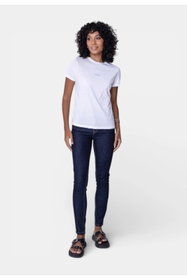 Baby Look Calvin Klein Feminina Branca Baby Look Calvin Klein Feminina Branca
