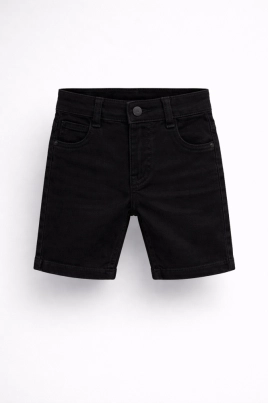Produto - Bermuda Meleko Teko Sarja Bebê Masculina Preta