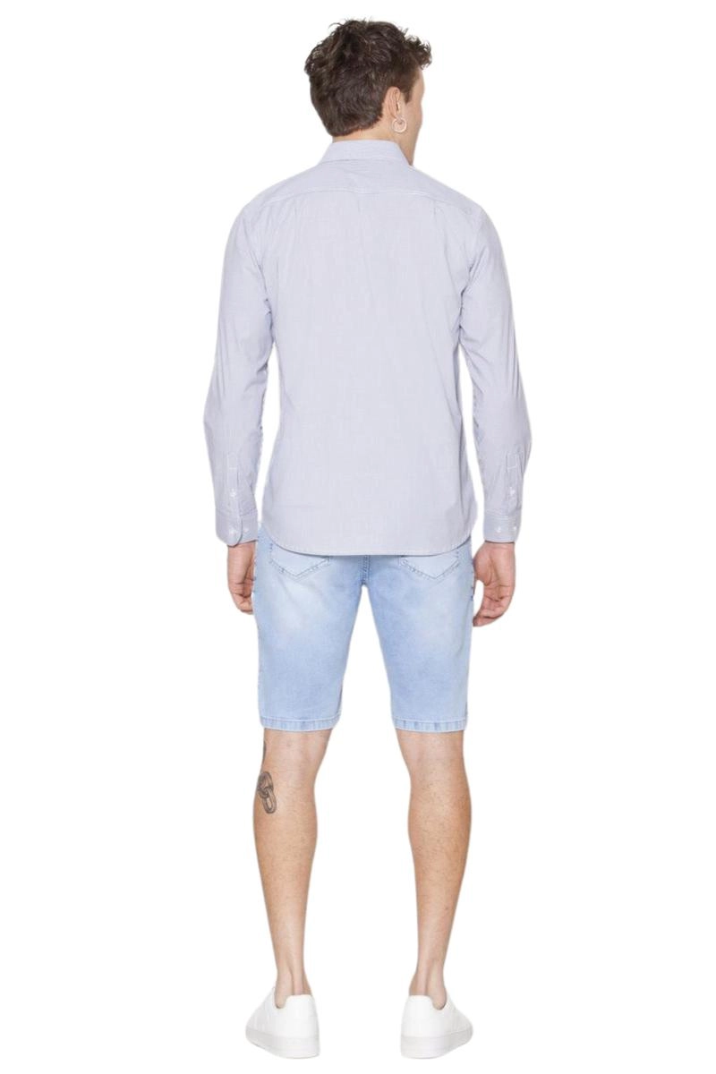Bermuda Pitt Basic Botão Masculina Jeans Claro