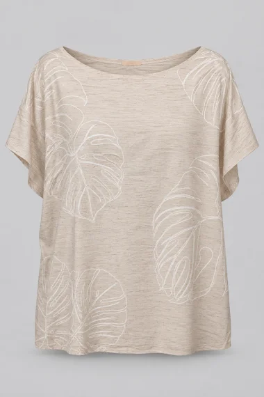 Blusa Feminina Manga Curta Bordados Gatabakana Blusa Feminina Manga Curta Bordados Gatabakana