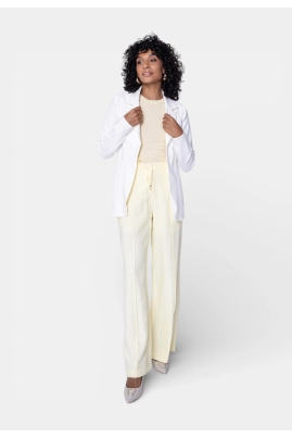 Blazer Bonequim Alongado Feminino Off White Blazer Bonequim Alongado Feminino Off White