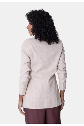 Blazer La Marca Linho Feminino Natural Blazer La Marca Linho Feminino Natural
