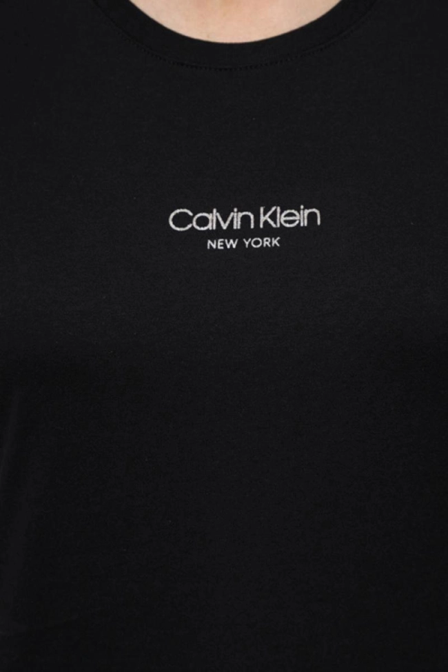 Blusa Calvin Klein Manga Curta Feminino Preto Blusa Calvin Klein Manga Curta Feminino Preto