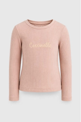 Blusa Coccinelle Canelada Manga Longa Juvenil Feminina Camel Produto - Blusa Coccinelle Canelada Manga Longa Juvenil Feminina Camel
