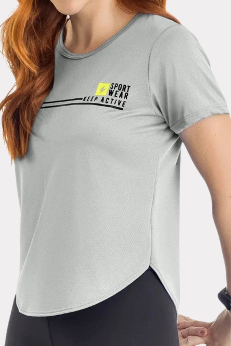 Blusa Endorfina Dry Fit Estampa Sport Wear Feminina Cinza Blusa Endorfina Dry Fit Estampa Sport Wear Feminina Cinza