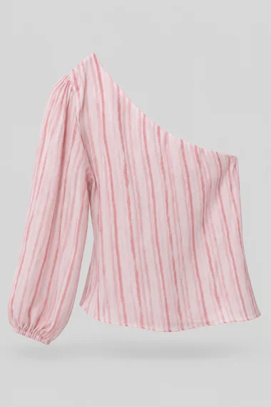 Blusa Feminina Gabip Um Ombro Só Rosa Blusa Feminina Gabip Um Ombro Só Rosa