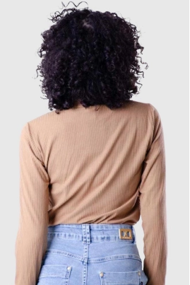 Blusa Gabip Cropped Canelada Feminina Caramelo Blusa Gabip Cropped Canelada Feminina Caramelo