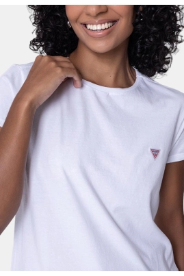 Blusa Guess Triangulo Manga Curta Branca Blusa Guess Triangulo Manga Curta Branca