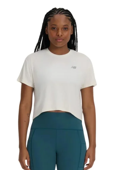 Blusa New Balance Cropped Manga Curta Feminina Produto - Blusa New Balance Cropped Manga Curta Feminina