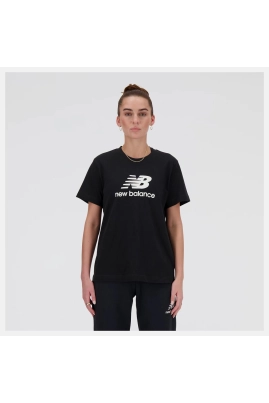 Blusa New Balance Essential Jersey Logo Tee Feminina Preta Blusa New Balance Essential Jersey Logo Tee Feminina Preta