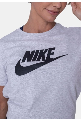 Blusa Nike Manga Curta Essential Feminina Cinza