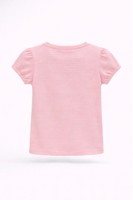 Blusa Pulla Bulla Manga Curta Infantil Feminina Rosê