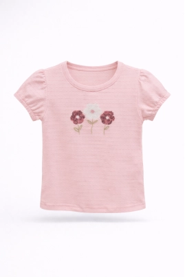 Blusa Pulla Bulla Manga Curta Infantil Feminina Rosê