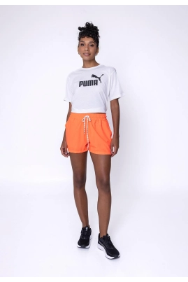 Blusa Puma Cropped Manga Curta Feminina Branca Blusa Puma Cropped Manga Curta Feminina Branca