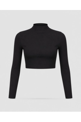 Produto - Blusa Sea Brazil Cropped Gola Alta Feminina Preta