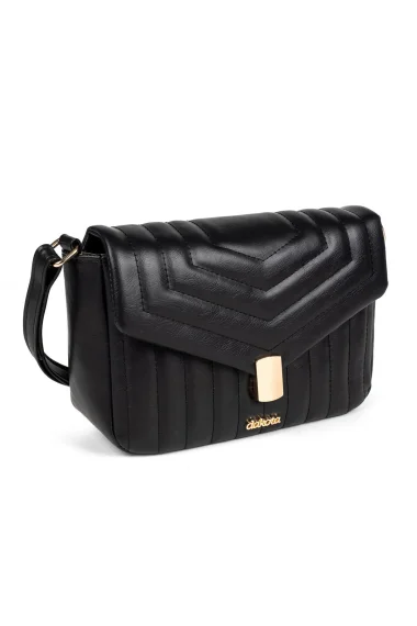  Bolsa Matelassê Feminina Dakota Transversal Preto